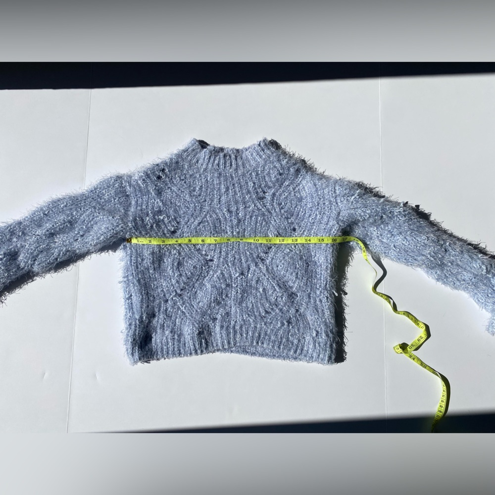 Fuzzy crop sweater